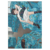 Mary Cassatt - klein meisje in een blauwe stoel Tafelkleed (Voorkant)
