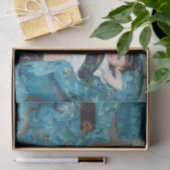 Mary Cassatt - klein meisje in een blauwe stoel Tissuepapier (Geschenk)