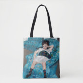 Mary Cassatt - klein meisje in een blauwe stoel Tote Bag (Voorkant)