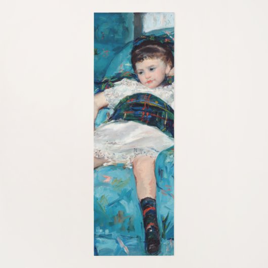 Mary Cassatt - klein meisje in een blauwe stoel Yogamat (Achterkant)