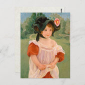 Mary Cassatt "Lente: Margot in een tuin" Briefkaart (Voorkant / Achterkant)