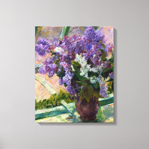 Mary Cassatt Lilacs in een raam Canvas Afdruk