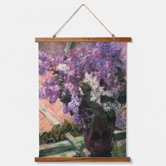 Mary Cassatt - Lilacs in een raam Hangend Wandkleed (Voorkant)