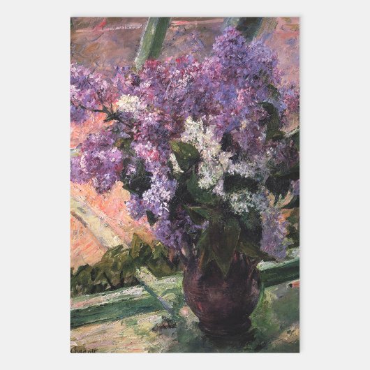 Mary Cassatt - Lilacs in een raam Inpakpapier Vel