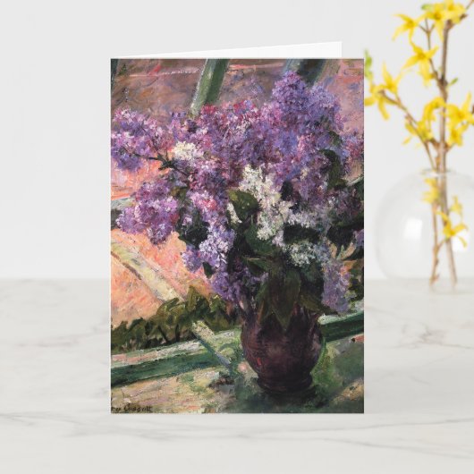 Mary Cassatt - Lilacs in een raam Kaart (Gele Bloem)
