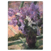 Mary Cassatt - Lilacs in een raam Klembord (Achterkant)