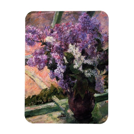 Mary Cassatt - Lilacs in een raam Magneet (Verticaal)