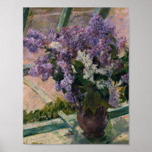 Mary Cassatt - Lilacs in een raam Poster