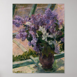 Mary Cassatt - Lilacs in een raam Poster