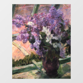 Mary Cassatt - Lilacs in een raam Raamsticker