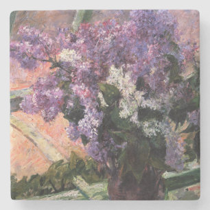 Mary Cassatt - Lilacs in een raam Stenen Onderzetter