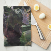 Mary Cassatt - Lilacs in een raam Theedoek (Quarter Fold)