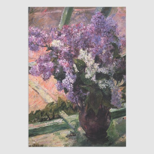 Mary Cassatt - Lilacs in een raam Tissuepapier