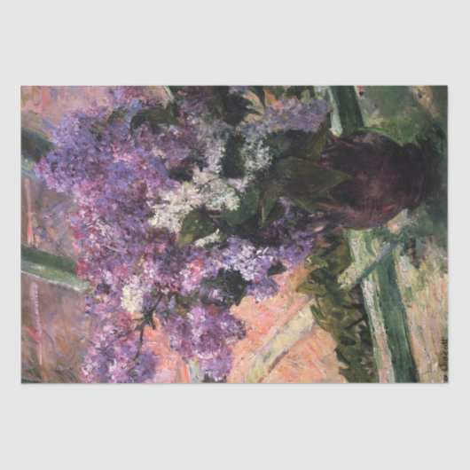 Mary Cassatt - Lilacs in een raam Tissuepapier (Voorkant)