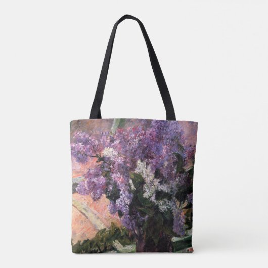 Mary Cassatt - Lilacs in een raam Tote Bag (Achterkant)