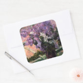 Mary Cassatt - Lilacs in een raam Vierkante Sticker (Envelop)