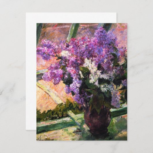 Mary Cassatt Lilacs Uitnodigingen (Voorkant / Achterkant)