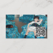 Mary Cassatt - Little Girl Blue Armstoel - QR-code Visitekaartje (Voorkant)