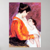 Mary Cassatt - Louise verpleegt haar kind Poster (Voorkant)