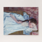 Mary Cassatt - Meisje dat haar haar doet Legpuzzel (Horizontaal)
