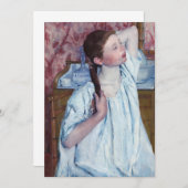 Mary Cassatt - Meisje dat haar haar kamt Bedankkaart (Voorkant / Achterkant)