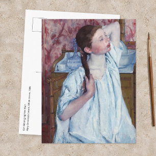 Mary Cassatt - Meisje doet haar haar Briefkaart