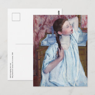 Mary Cassatt - Meisje doet haar haar Briefkaart