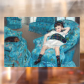 Mary Cassatt - Meisje in een blauwe leunstoel Raamsticker (Vel 2)