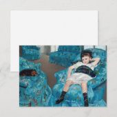Mary Cassatt - Meisje in een blauwe stoel Bedankkaart (Voorkant / Achterkant)