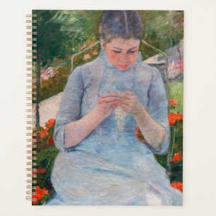 Mary Cassatt - Meisje naait in een tuin Planner