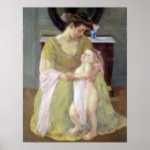 Mary Cassatt moeder en kind met een Roos Scarf Poster (Voorkant)