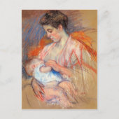 Mary Cassatt- moeder Jeanne Nursing Haar Baby Briefkaart (Voorkant)