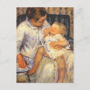 Mary Cassatt-moeder op het punt om haar Slapy Kind Briefkaart
