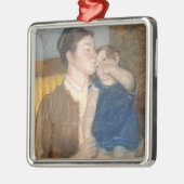 Mary Cassatt Moeders Goodnight Kiss -  Kunst Metalen Ornament (Links)