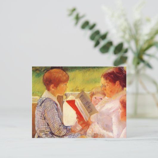 Mary Cassatt- Mrs Cassatt Reading aan kleinkindere Briefkaart (Staand voorkant)