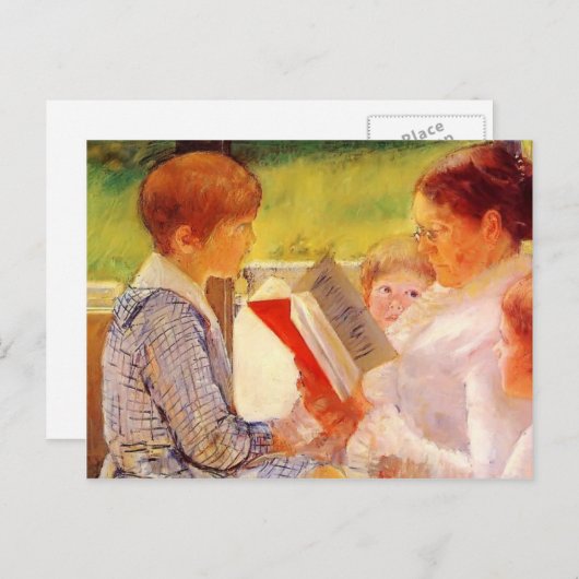 Mary Cassatt- Mrs Cassatt Reading aan kleinkindere Briefkaart (Voorkant / Achterkant)