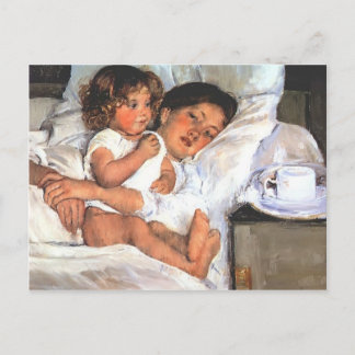 Mary Cassatt-ontbijt in Bed Briefkaart