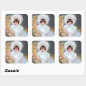 Mary Cassatt - Portrait Louise-Aurore Villeboeuf Vierkante Sticker (Vel)