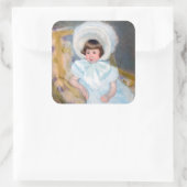 Mary Cassatt - Portrait Louise-Aurore Villeboeuf Vierkante Sticker (Tas)