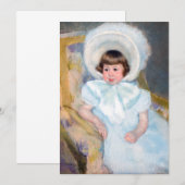 Mary Cassatt - Portret Louise-Aurore Villeboeuf Bedankkaart (Voorkant / Achterkant)