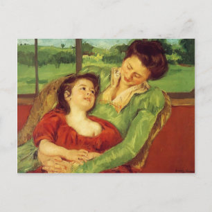 Mary Cassatt-Reine Lefebre & Margot voor raam Briefkaart