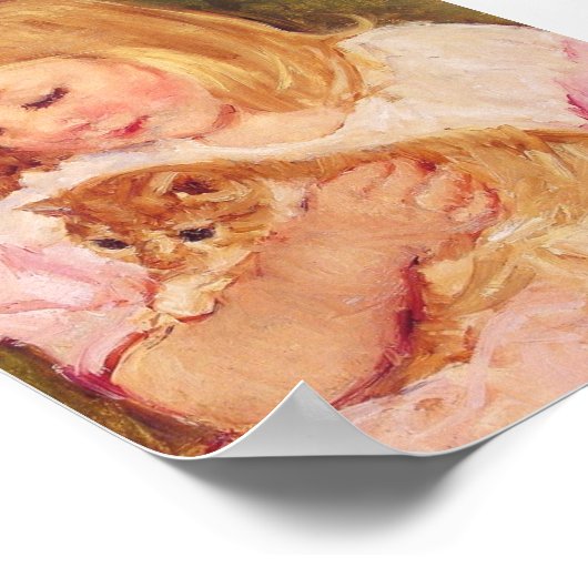 Mary Cassatt - Sara Holding A Cat Art Print (Hoek)