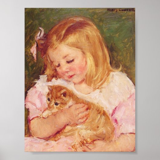 Mary Cassatt - Sara Holding A Cat Art Print