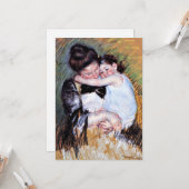 Mary Cassatt schilderij - Moeder en Kind Kaart (Voorkant / Achterkant in situ)
