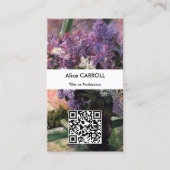 Mary Cassatt - Sering in een raam - QR Code Visitekaartje (Voorkant)