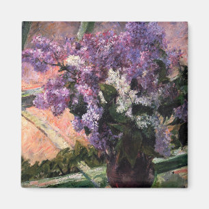 Mary Cassatt - Seringen in een raam Magneet
