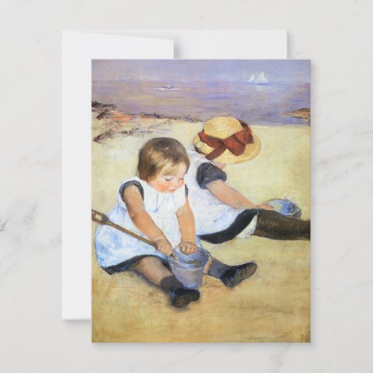 Mary Cassatt speelde op de "Beach"-uitvindingen Kaart (Voorkant)