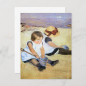 Mary Cassatt speelde op de "Beach"-uitvindingen Kaart (Voorkant / Achterkant)