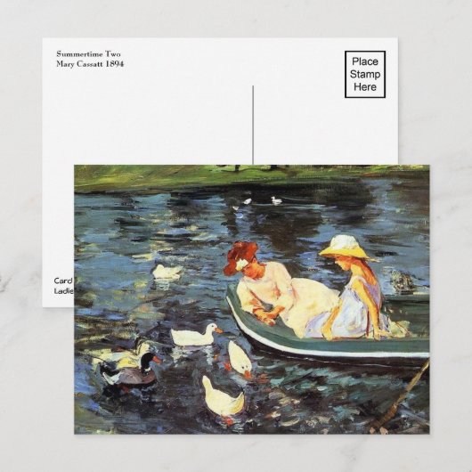 Mary Cassatt. Summertime Briefkaart (Voorkant / Achterkant)