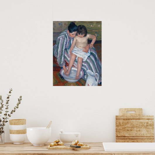 Mary Cassatt The Bath Motherhood Fine Art Poster (Keuken)